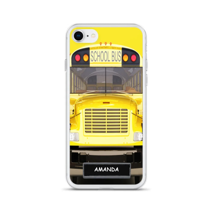 Custom Personalized School Bus Phone Case - Gift Idea For School Bus Lovers - Case For iPhone, Samsung and Xiaomi