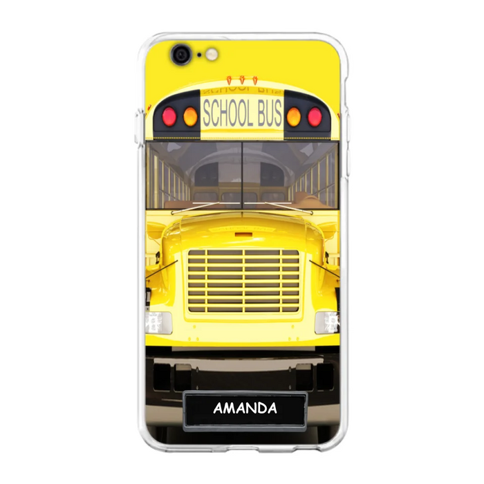 Custom Personalized School Bus Phone Case - Gift Idea For School Bus Lovers - Case For iPhone, Samsung and Xiaomi