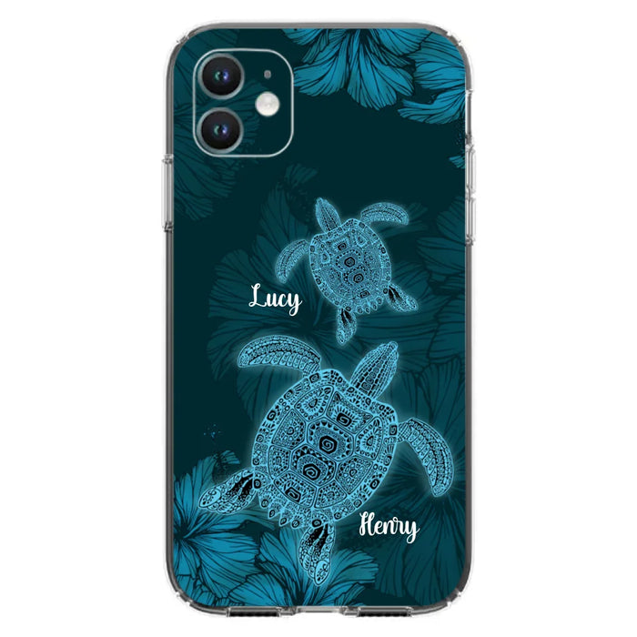 Custom Personalized Turtle Phone Case - Upto 6 Turtles - Case For iPhone, Samsung and Xiaomi