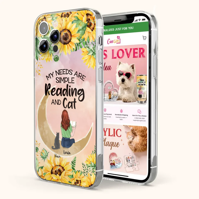 Custom Personalized Reading Dog/Cat Phone Case - Best Gift Idea For Dogs/Cats Lovers - Case For iPhone, Samsung and Xiaomi