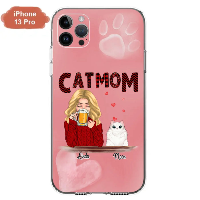 Custom Personalized Pet Mom Phone Case - Best Gift Idea For Pet Lovers With Upto 4 Pets - Case For iPhone, Samsung and Xiaomi