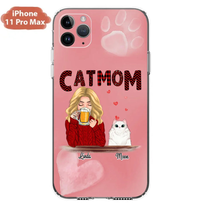 Custom Personalized Pet Mom Phone Case - Best Gift Idea For Pet Lovers With Upto 4 Pets - Case For iPhone, Samsung and Xiaomi