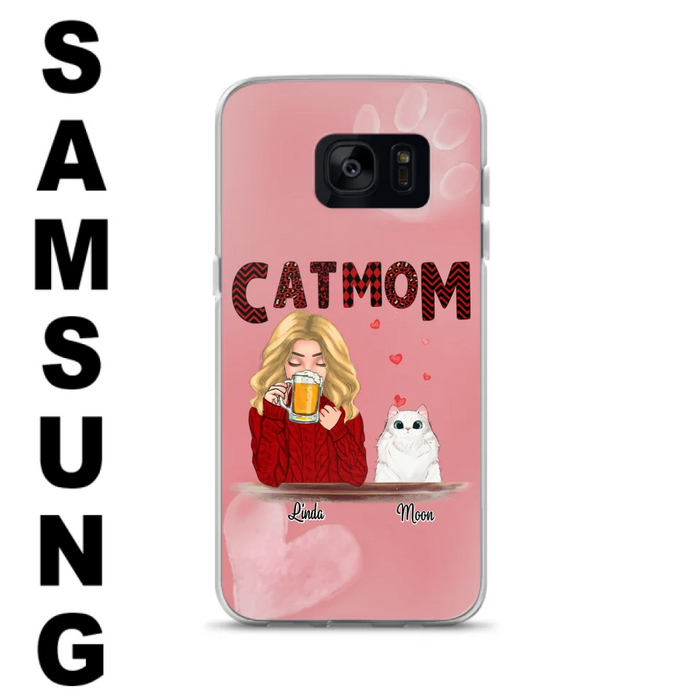 Custom Personalized Pet Mom Phone Case - Best Gift Idea For Pet Lovers With Upto 4 Pets - Case For iPhone, Samsung and Xiaomi