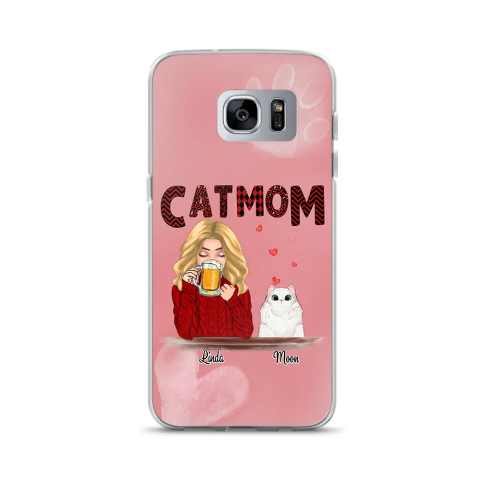 Custom Personalized Pet Mom Phone Case - Best Gift Idea For Pet Lovers With Upto 4 Pets - Case For iPhone, Samsung and Xiaomi