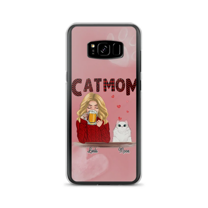 Custom Personalized Pet Mom Phone Case - Best Gift Idea For Pet Lovers With Upto 4 Pets - Case For iPhone, Samsung and Xiaomi