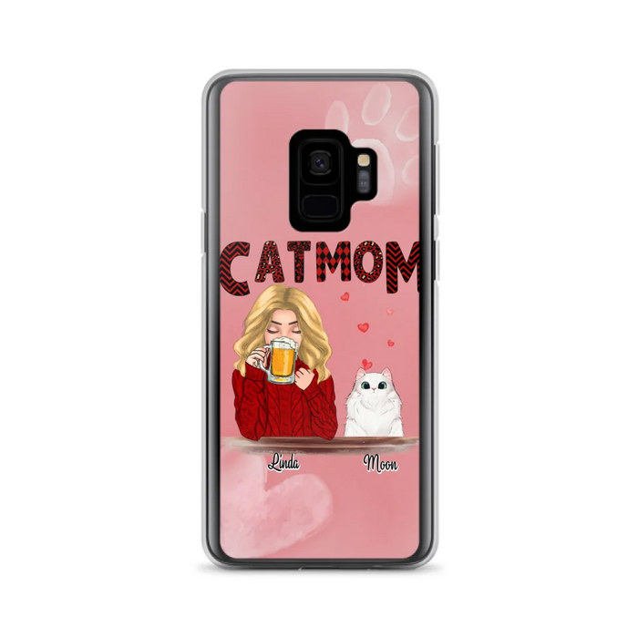 Custom Personalized Pet Mom Phone Case - Best Gift Idea For Pet Lovers With Upto 4 Pets - Case For iPhone, Samsung and Xiaomi