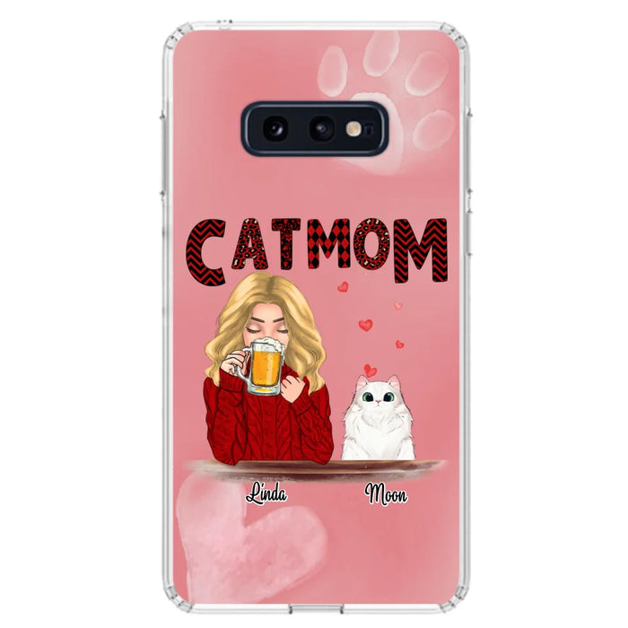 Custom Personalized Pet Mom Phone Case - Best Gift Idea For Pet Lovers With Upto 4 Pets - Case For iPhone, Samsung and Xiaomi