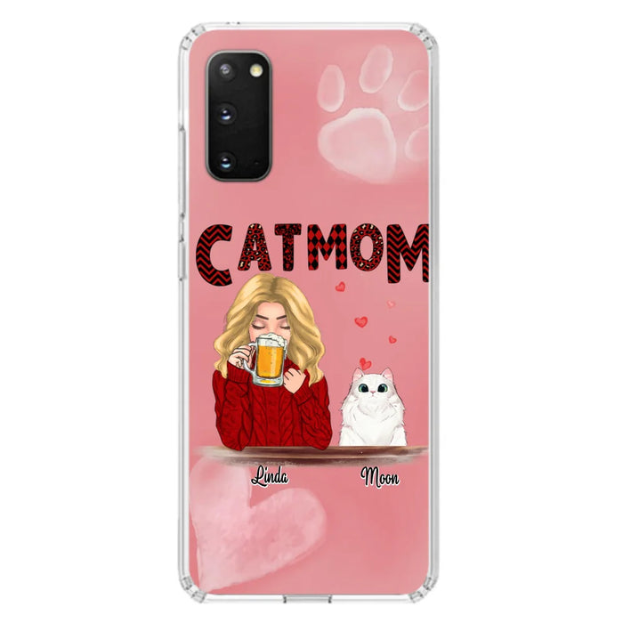 Custom Personalized Pet Mom Phone Case - Best Gift Idea For Pet Lovers With Upto 4 Pets - Case For iPhone, Samsung and Xiaomi