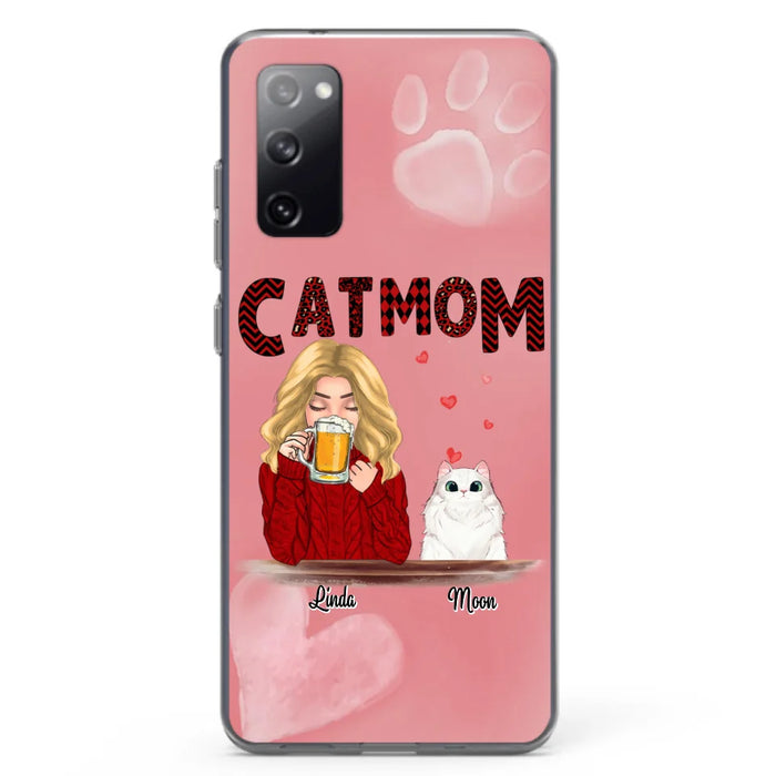 Custom Personalized Pet Mom Phone Case - Best Gift Idea For Pet Lovers With Upto 4 Pets - Case For iPhone, Samsung and Xiaomi