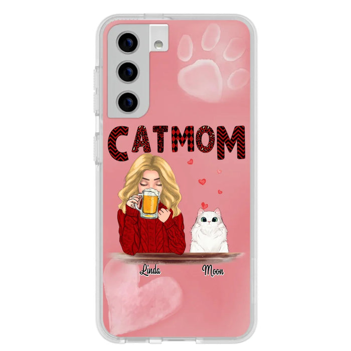 Custom Personalized Pet Mom Phone Case - Best Gift Idea For Pet Lovers With Upto 4 Pets - Case For iPhone, Samsung and Xiaomi