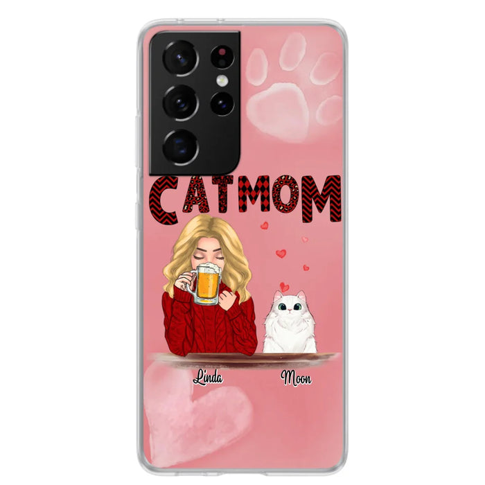 Custom Personalized Pet Mom Phone Case - Best Gift Idea For Pet Lovers With Upto 4 Pets - Case For iPhone, Samsung and Xiaomi