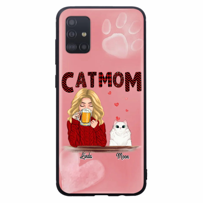 Custom Personalized Pet Mom Phone Case - Best Gift Idea For Pet Lovers With Upto 4 Pets - Case For iPhone, Samsung and Xiaomi