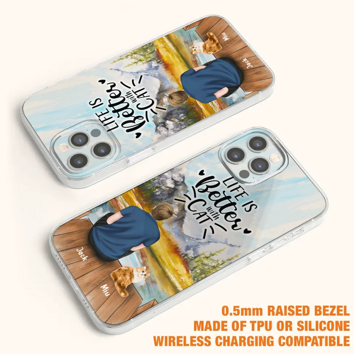 Custom Personalized Cat Dad Phone Case - Gifts For Cat Lovers With Upto 4 Cats - Best Cat Dad Ever - Case For iPhone, Samsung And Xiaomi