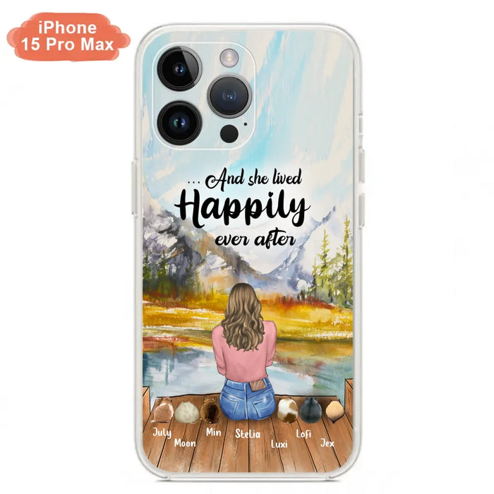 Personalized Dog Mom Phone Case - Up to 4 Dogs - And She Lived Happily Ever After