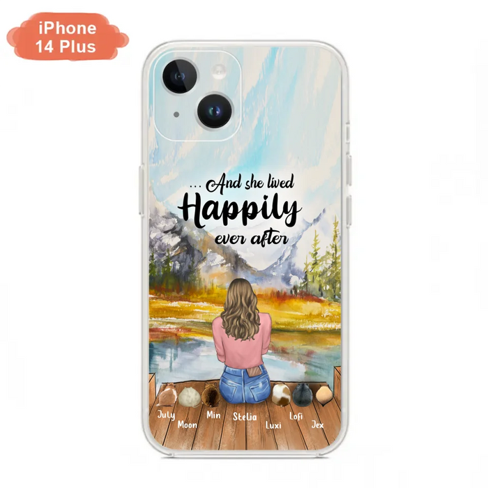 Personalized Dog Mom Phone Case - Up to 4 Dogs - And She Lived Happily Ever After