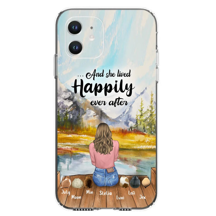 Personalized Dog Mom Phone Case - Up to 4 Dogs - And She Lived Happily Ever After