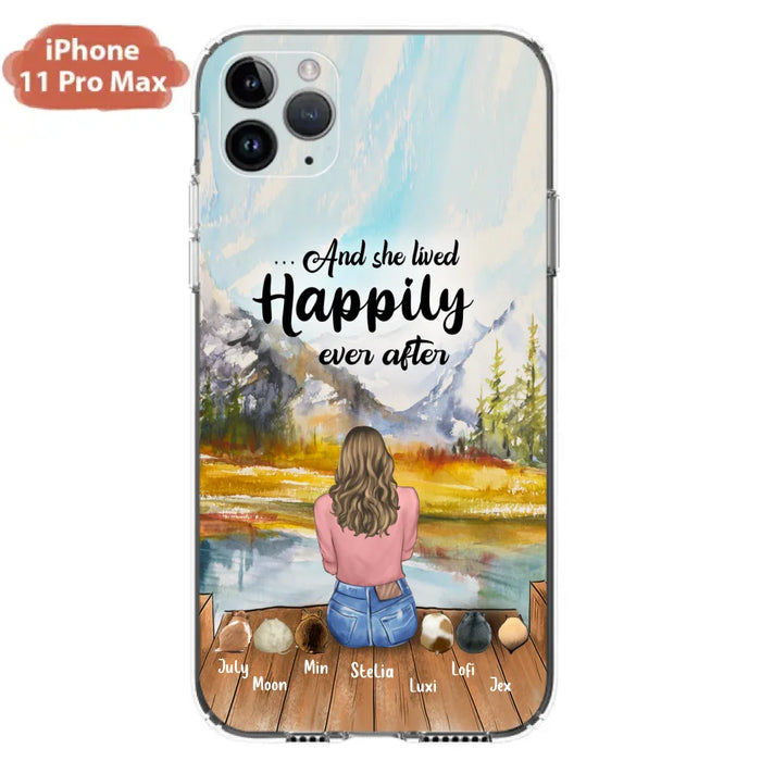 Personalized Dog Mom Phone Case - Up to 4 Dogs - And She Lived Happily Ever After