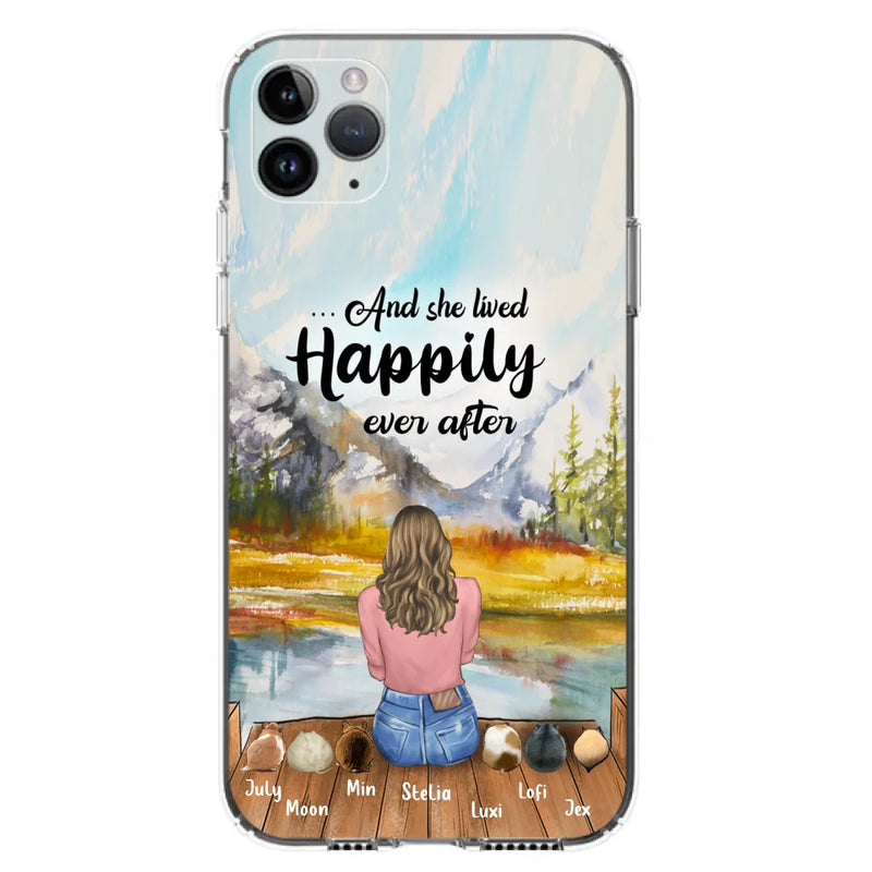 Personalized Dog Mom Phone Case - Up to 4 Dogs - And She Lived Happily Ever After