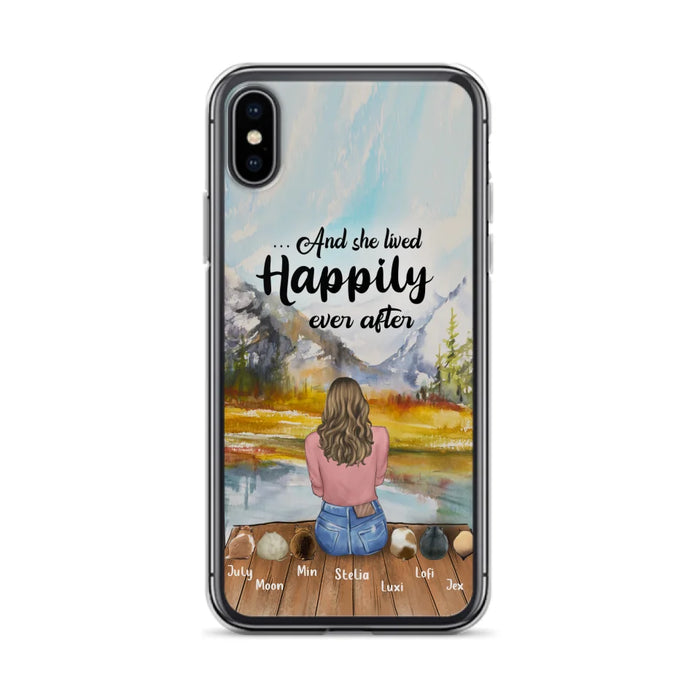 Personalized Dog Mom Phone Case - Up to 4 Dogs - And She Lived Happily Ever After