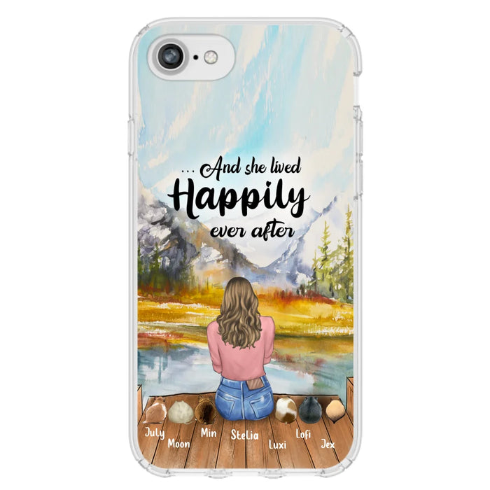 Personalized Dog Mom Phone Case - Up to 4 Dogs - And She Lived Happily Ever After