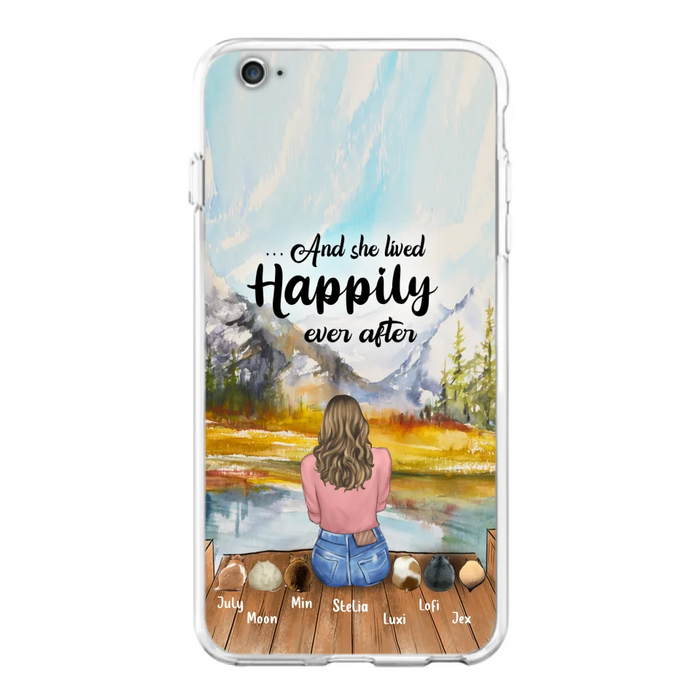 Personalized Dog Mom Phone Case - Up to 4 Dogs - And She Lived Happily Ever After