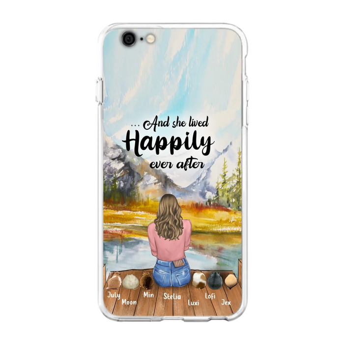 Personalized Dog Mom Phone Case - Up to 4 Dogs - And She Lived Happily Ever After