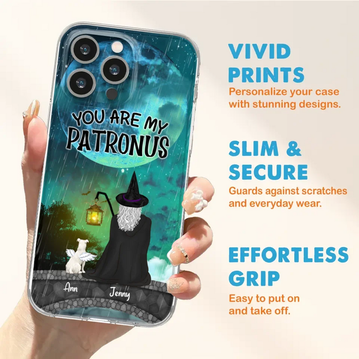 Personalized Witchy Phone Case - Up to 2 Girls and 4 Pets - You Are My Patronus - 4UM2XW