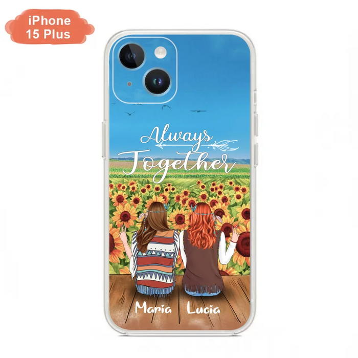 Personalized Hippie Friends Phone Case - Up to 3 Girls - Always Together - F8H385