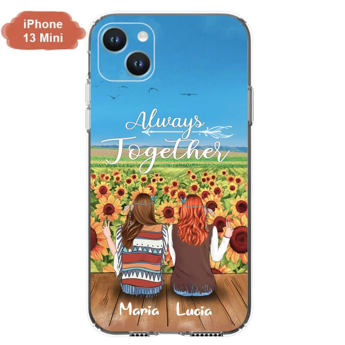 Personalized Hippie Friends Phone Case - Up to 3 Girls - Always Together - F8H385