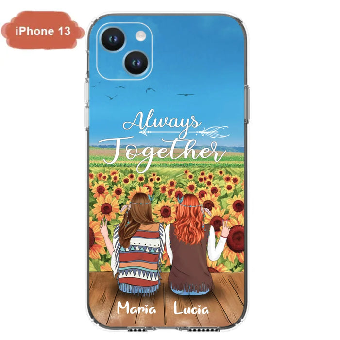 Personalized Hippie Friends Phone Case - Up to 3 Girls - Always Together - F8H385