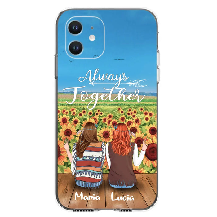 Personalized Hippie Friends Phone Case - Up to 3 Girls - Always Together - F8H385