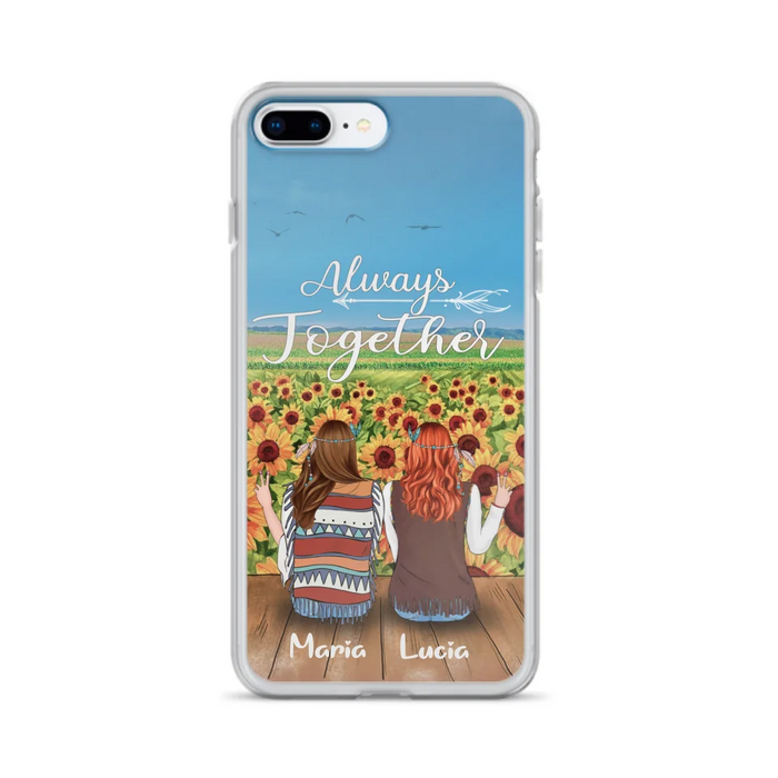 Personalized Hippie Friends Phone Case - Up to 3 Girls - Always Together - F8H385