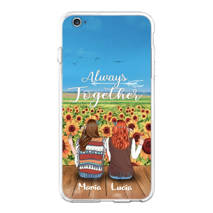 Personalized Hippie Friends Phone Case - Up to 3 Girls - Always Together - F8H385