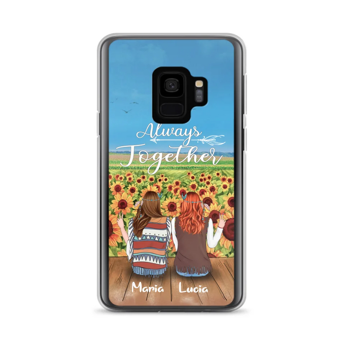 Personalized Hippie Friends Phone Case - Up to 3 Girls - Always Together - F8H385