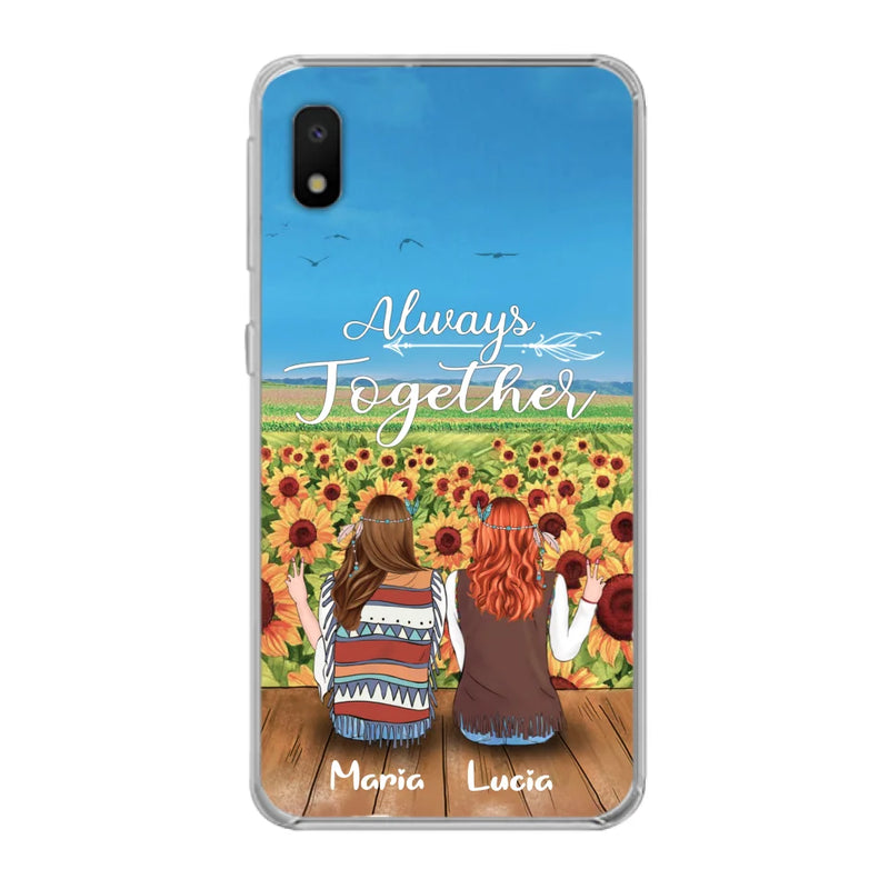 Personalized Hippie Friends Phone Case - Up to 3 Girls - Always Together - F8H385