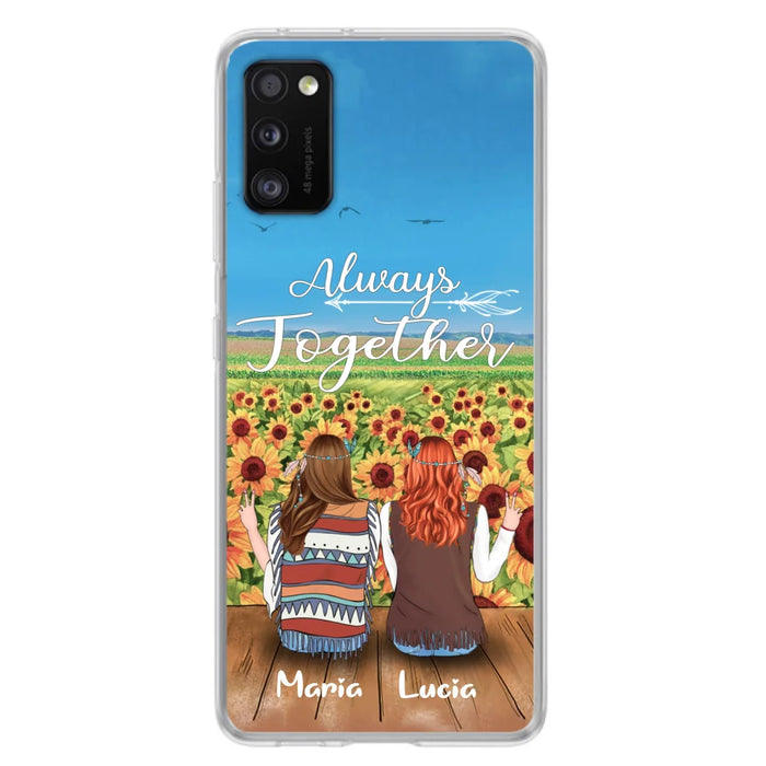 Personalized Hippie Friends Phone Case - Up to 3 Girls - Always Together - F8H385