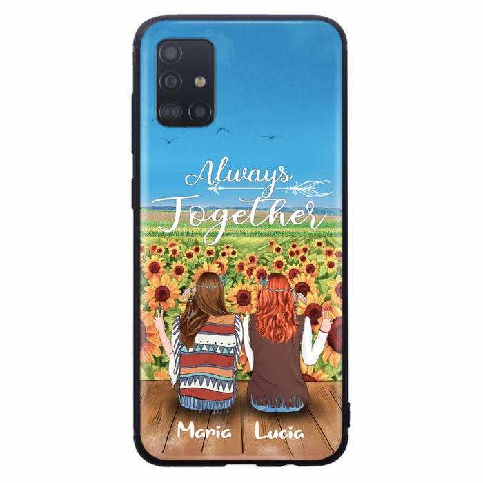 Personalized Hippie Friends Phone Case - Up to 3 Girls - Always Together - F8H385