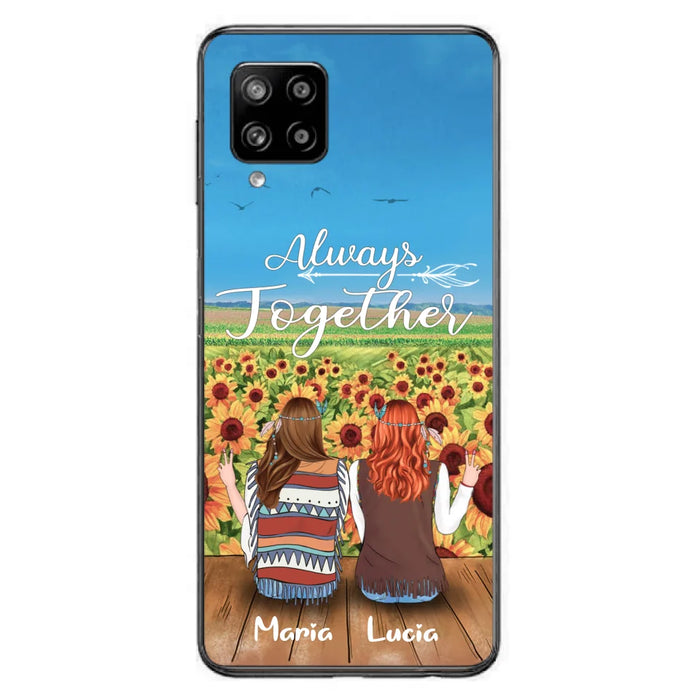 Personalized Hippie Friends Phone Case - Up to 3 Girls - Always Together - F8H385