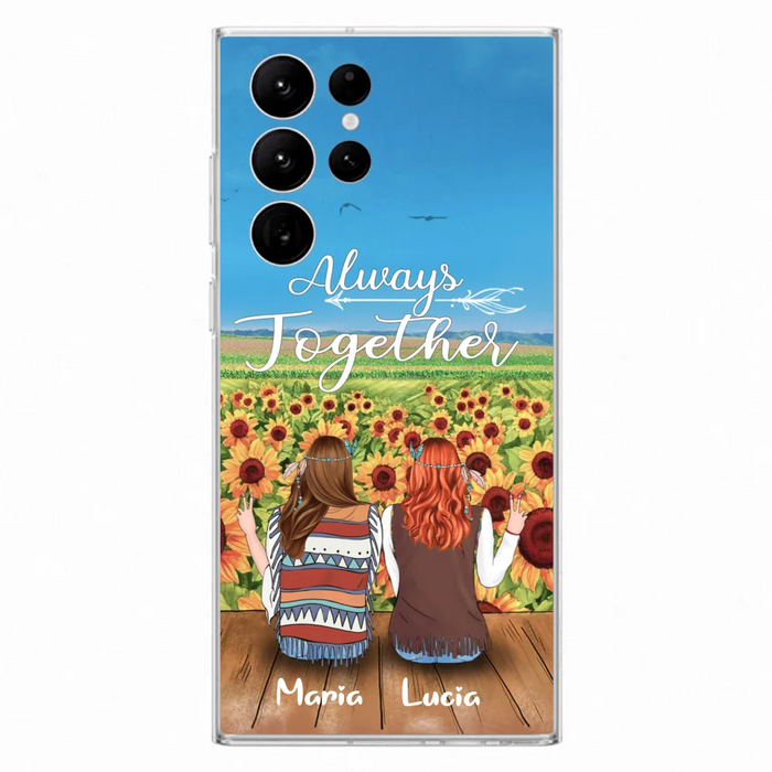 Personalized Hippie Friends Phone Case - Up to 3 Girls - Always Together - F8H385