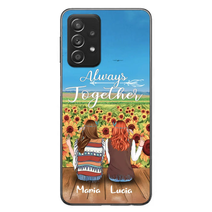 Personalized Hippie Friends Phone Case - Up to 3 Girls - Always Together - F8H385