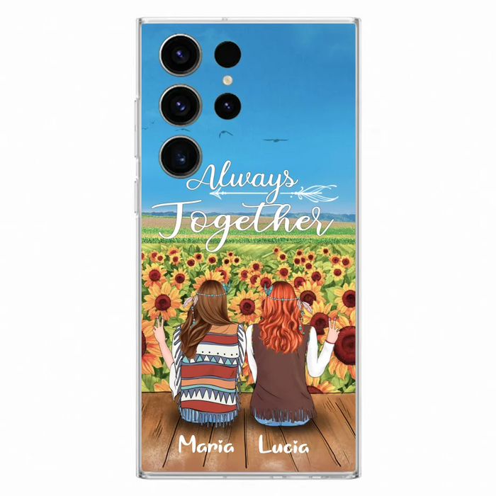 Personalized Hippie Friends Phone Case - Up to 3 Girls - Always Together - F8H385