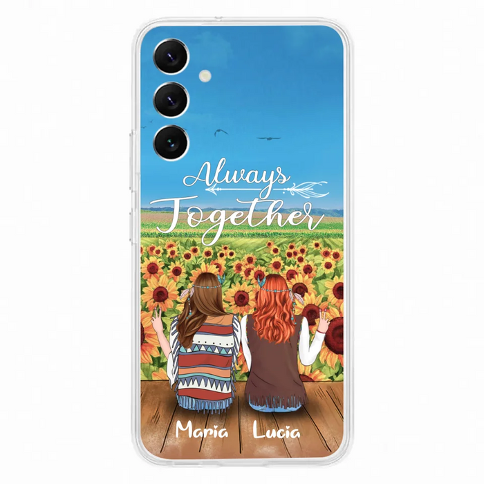 Personalized Hippie Friends Phone Case - Up to 3 Girls - Always Together - F8H385