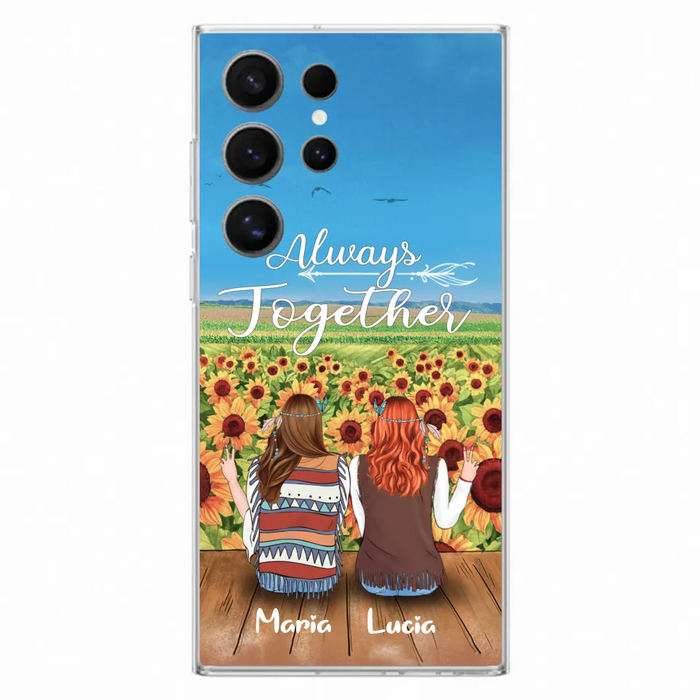 Personalized Hippie Friends Phone Case - Up to 3 Girls - Always Together - F8H385