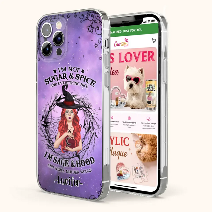 Custom Personalized Witch Phone Case - Best Halloween Gift Idea - I'm Not Sugar And Spice - Case For iPhone And Samsung - DFESX1