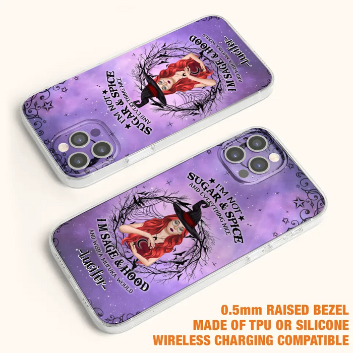 Custom Personalized Witch Phone Case - Best Halloween Gift Idea - I'm Not Sugar And Spice - Case For iPhone And Samsung - DFESX1