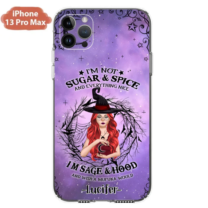 Custom Personalized Witch Phone Case - Best Halloween Gift Idea - I'm Not Sugar And Spice - Case For iPhone And Samsung - DFESX1