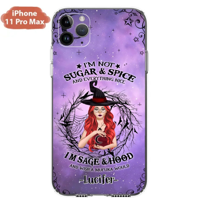 Custom Personalized Witch Phone Case - Best Halloween Gift Idea - I'm Not Sugar And Spice - Case For iPhone And Samsung - DFESX1