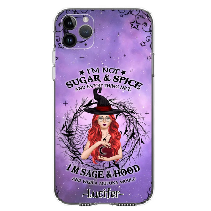 Custom Personalized Witch Phone Case - Best Halloween Gift Idea - I'm Not Sugar And Spice - Case For iPhone And Samsung - DFESX1