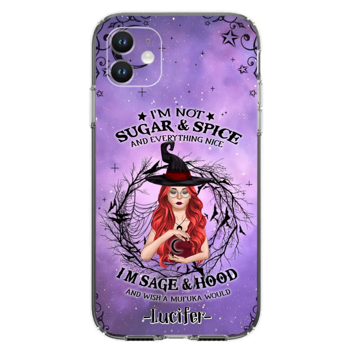 Custom Personalized Witch Phone Case - Best Halloween Gift Idea - I'm Not Sugar And Spice - Case For iPhone And Samsung - DFESX1