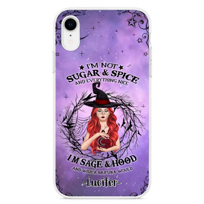 Custom Personalized Witch Phone Case - Best Halloween Gift Idea - I'm Not Sugar And Spice - Case For iPhone And Samsung - DFESX1